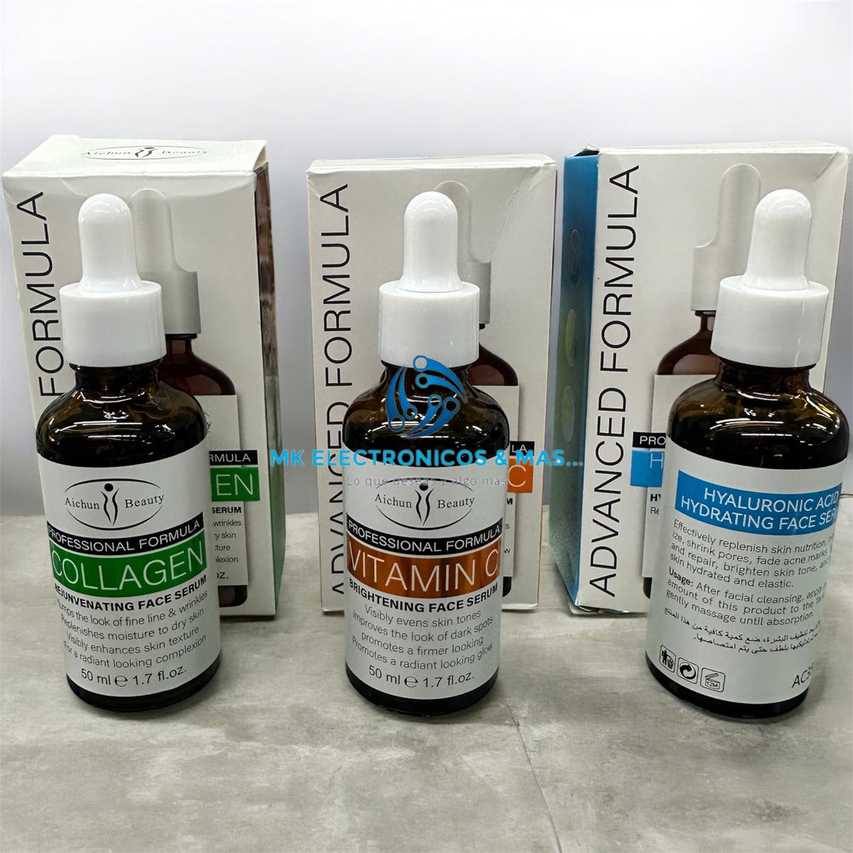 Promo Paga 2 Lleva 3 Serums Aichun Beauty | Vitamina C + Acido Hialuronico + Colageno | Oferta Limitada