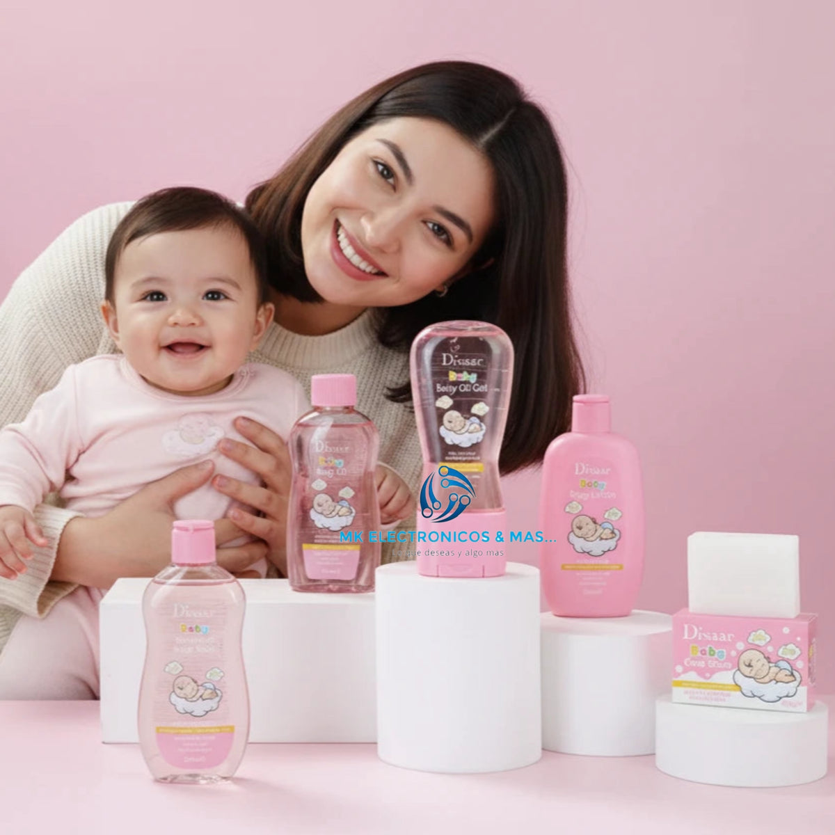 Disaar Baby Care Set | Shampoo, Body Oil, Body Oil Gel, Loción y Jabón para Bebé