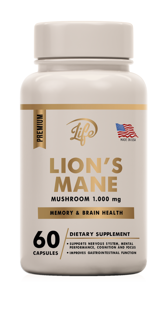 LION’S MANE (MELENA DE LEÓN) 1000 mg | Enfoque, Memoria y Claridad Mental
