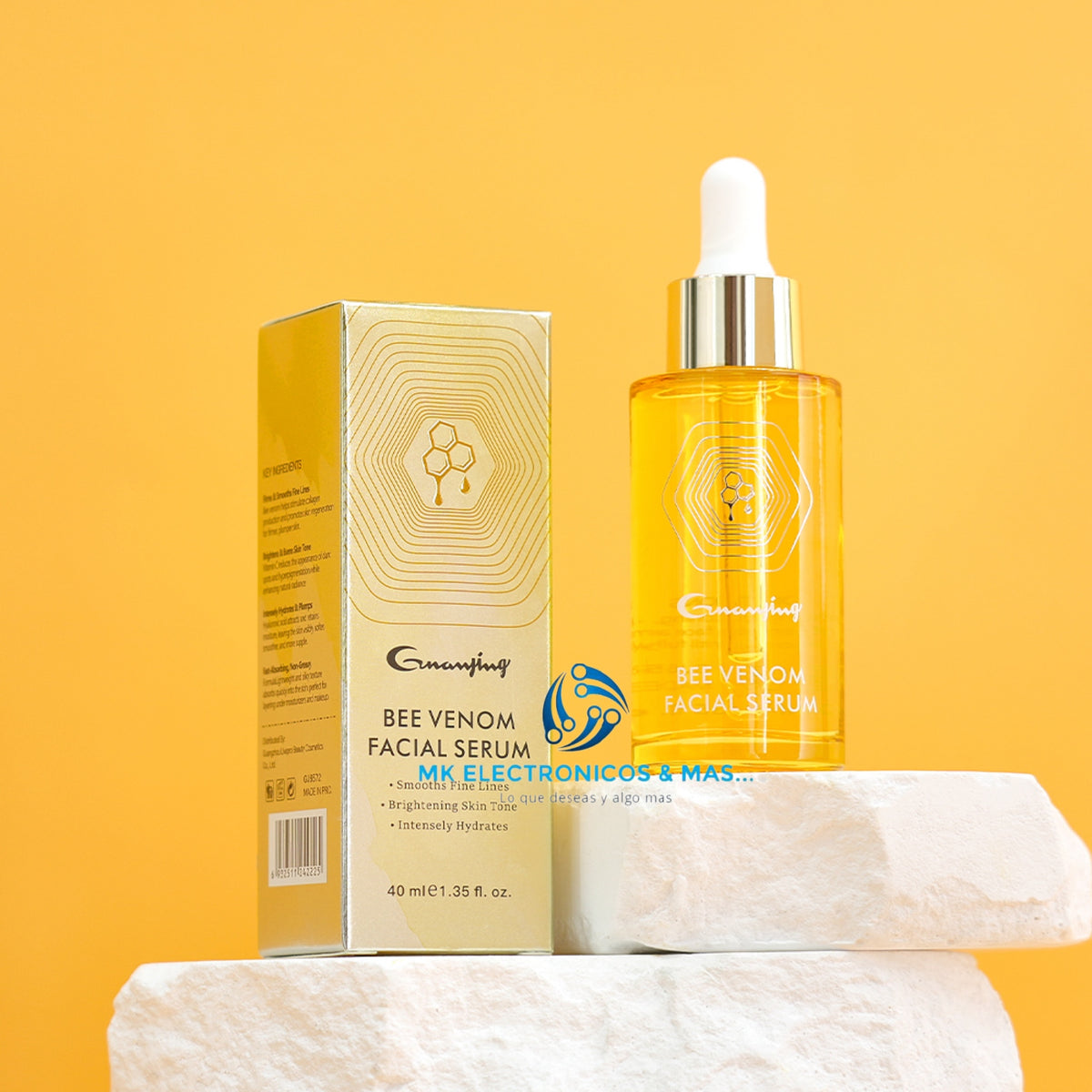 Sérum Facial Veneno de Abeja + Vitamina C | Reafirmante Iluminador Ácido Hialurónico