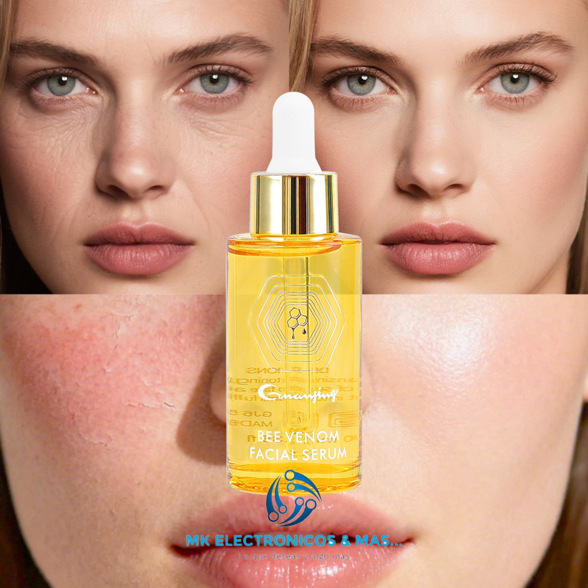 Sérum Facial Veneno de Abeja + Vitamina C | Reafirmante Iluminador Ácido Hialurónico