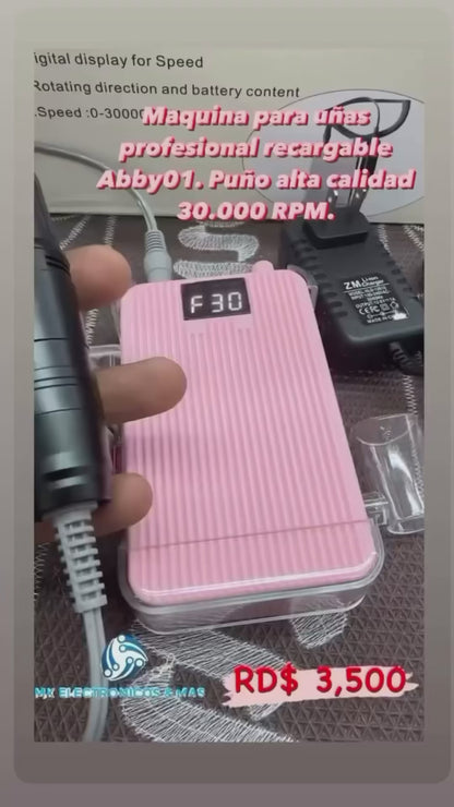 Máquina de uñas profesional Recargable Abby01 30,000 RPM